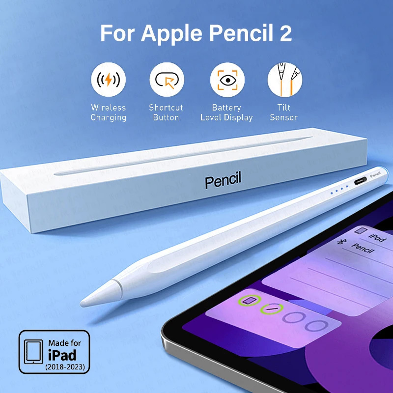 For Pencil 2nd Generation iPad Pencil 2 1 Stylus Pen For iPad Pro 11 129 Air 5 7 8 9 10 th Mini 5 6 -2024 Accessories 251219