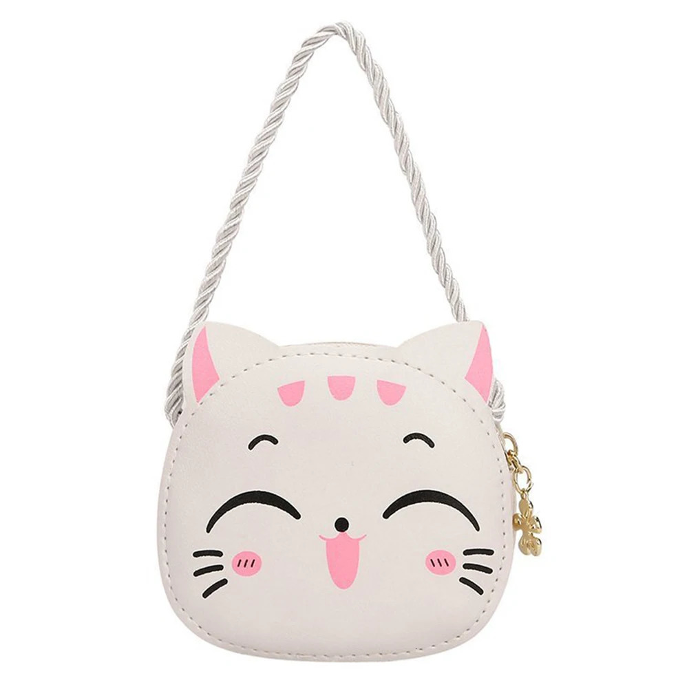 Girls Kawaii Satchel Bag Cartoon Cat Mini Shoulder Bag Compact Fashion Coin Purse Kids Daily Bags 251218