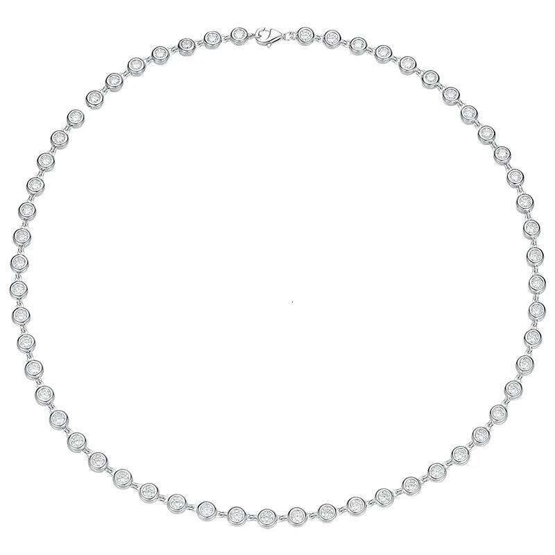 3mm D Color Moissanite Woman Pendant Sier For Women Chains Party Bridal Fine Jewelry 925sterling Silver Necklace c2a
