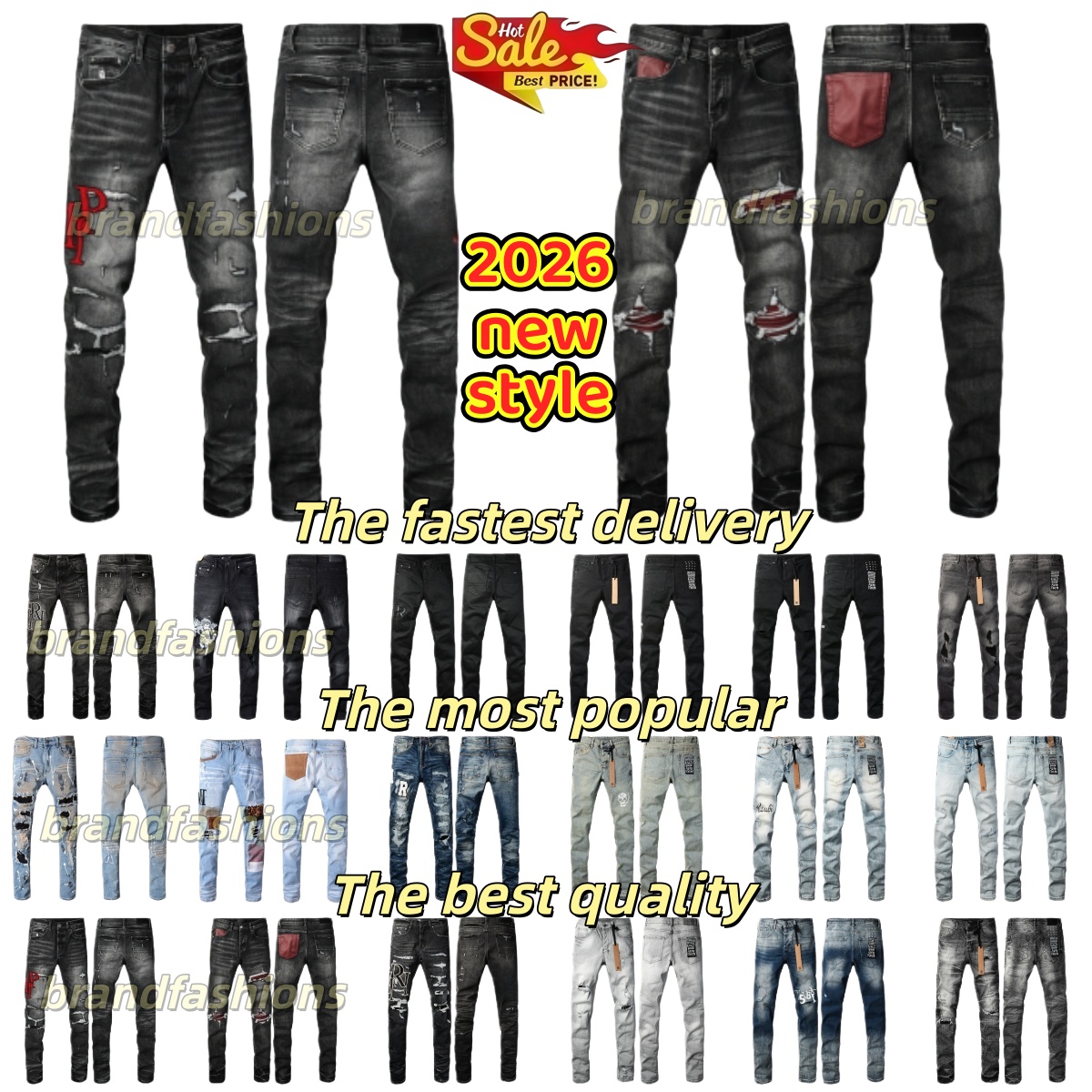 2026 amirirjeans new Denim Trousers ksubi jeans Designer jocn Jean Men Black Pants Straight Retro Shinny Casual Sweatpants Designers Joggers purplebrand jeans