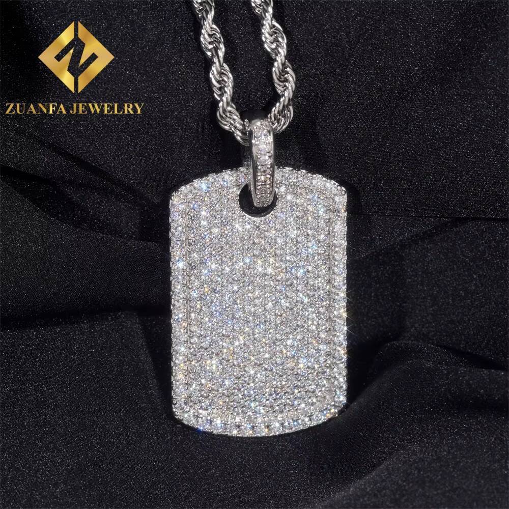 New Arrival Hip Hop Pass Diamond Tester Iced Out Fire Jewelry 925 Sterling Silver Fashion Pendant Necklaces Charms for Men