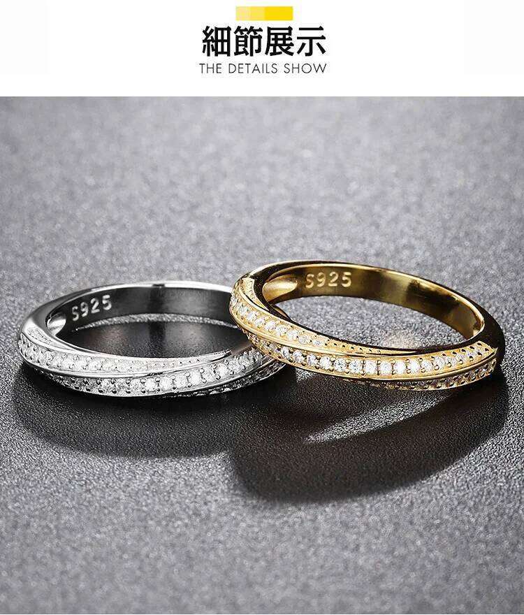 3mm D Color Moissanite Engagement Ring for Women 925 Sterling Silver Gold Plated Solitaire Rings Wholesale 4b2