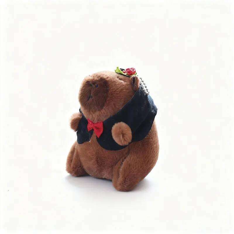 ZAKOL New Wedding Plush Toy Cute Cartoon Couple Keychain Groom And Bride Fluffy Doll Bag Decoration Car Key Chain Girl Gift