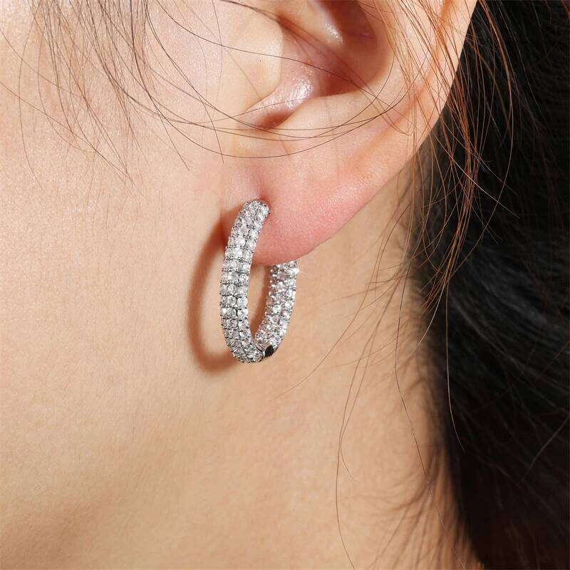 ZAKOL Luxury Shiny Micropaved Zirconia Hoop Earrings for Women Exquisite Wedding Party Jewelry Wholesale