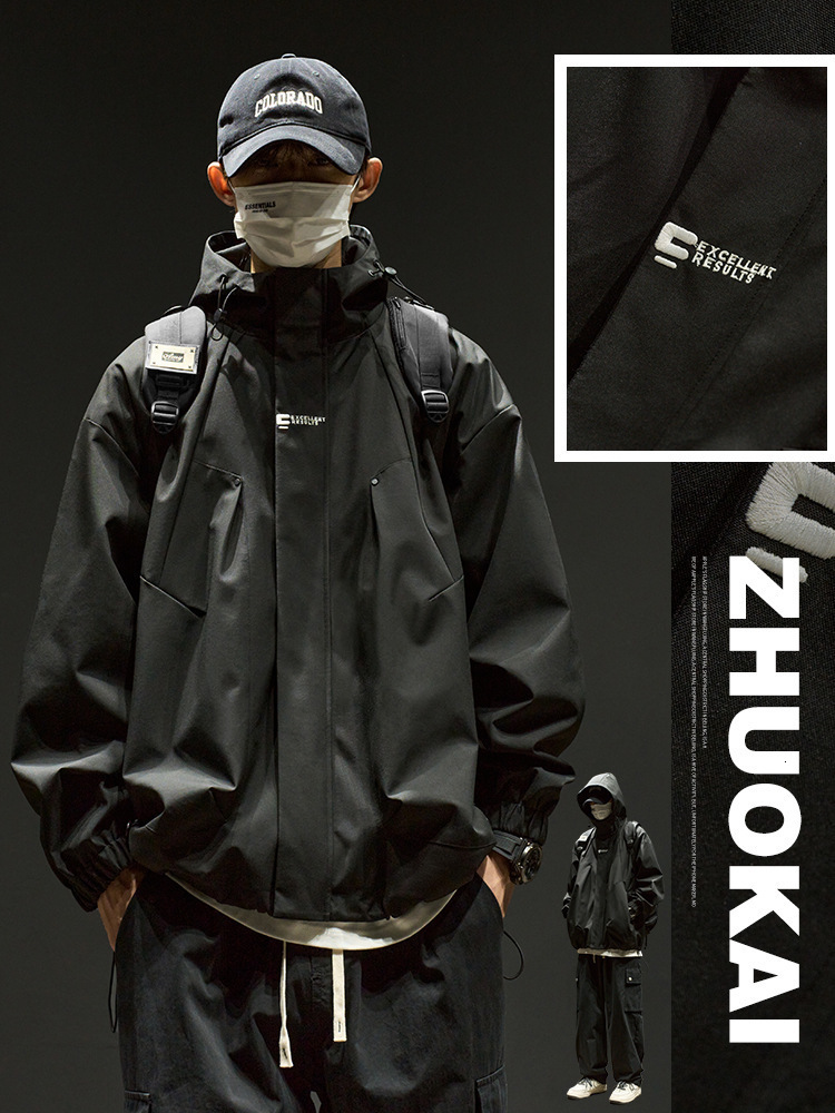 Roland Tiger 2024 New Men's Outdoor Jacket Spring Autumn Trendy Brand Men's Autumn Jacket Men's Autumn Winter Outdoor Hiking Jacket