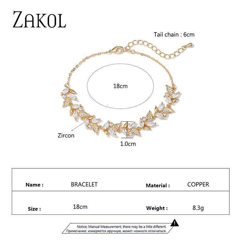 Fashion Marquise Leaf Zircon Charm Bracelets for Women Shiny AAA Cubic Zirconia Gold Color Adjustable Bracelet Wedding Jewelry