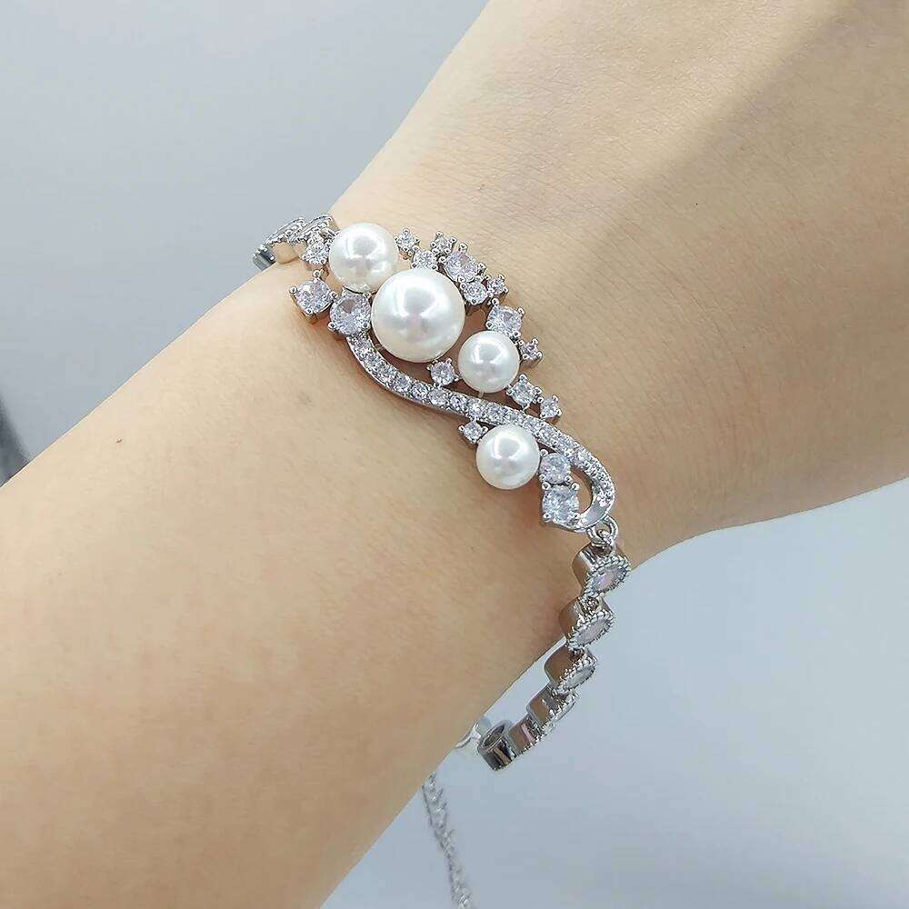 ZAKOL Classic Buling AAA Cubic Zirconia Bracelet Elegant Sliver Color Chain Bracelets Wedding Jewelry for Women