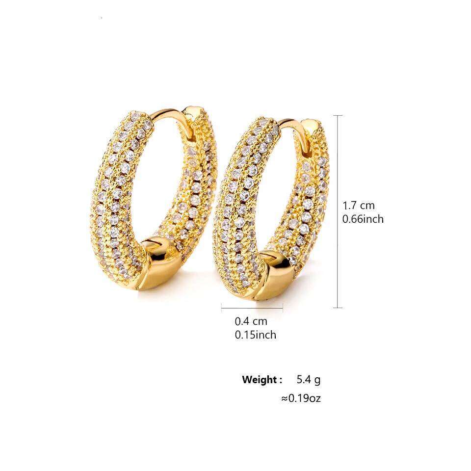 ZAKOL Fashion Buling Micropaved Zirconia Hoop Earrings for Women Luxury AAA CZ Party Jewelry Accessories Gift