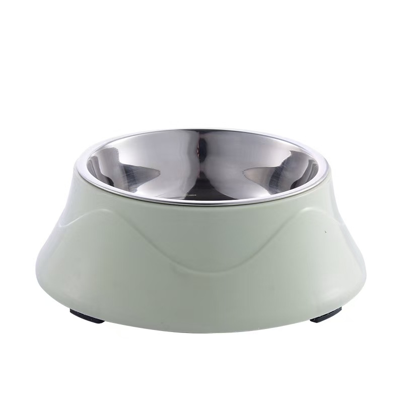 H2017 Large capacity, detachable, easy-to-clean stainless steel pet food bowl for cats and dogs.