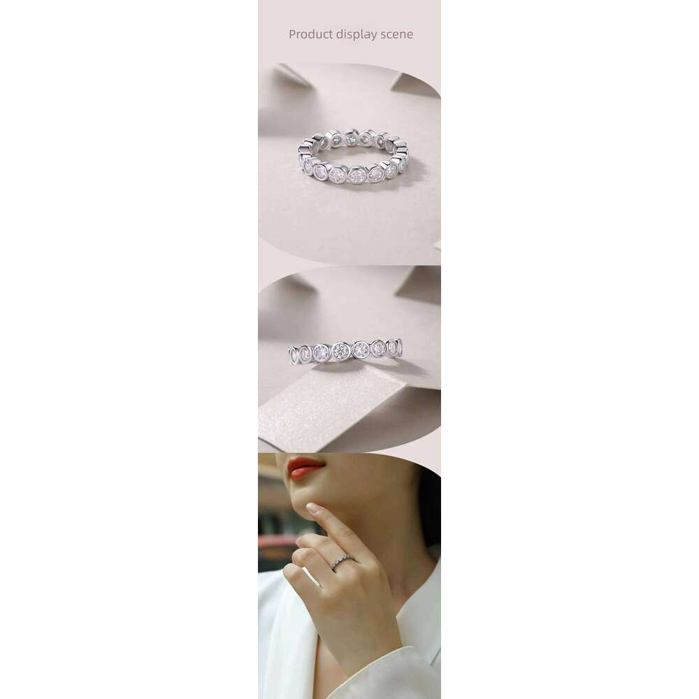 3mm D Color Moissanite Engagement Ring for Women 925 Sterling Silver Gold Plated Solitaire Rings Wholesale 84e