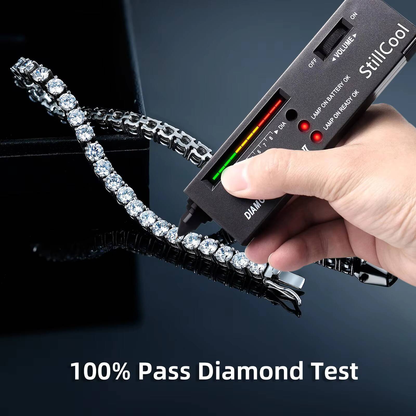 Grace Jewelry Hip Hop Rapper Sterling 925 Silver High-End Iced Out Moissanite Lab Grown Diamond Custom Tennis Bracelet for Woman