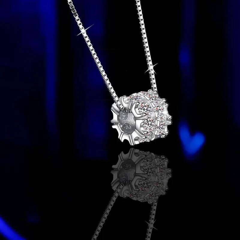 Moissanite Woman Pendant Sier For Women Chains Party Bridal Fine Jewelry 925sterling Silver Necklace a6f