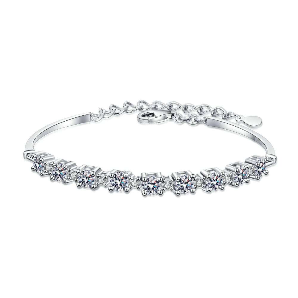 2.7ct Moissanite Tennis 925 Sterling Silver Plated White Gold Bracelet for Women Man Sparkling Party Jewelry 22d