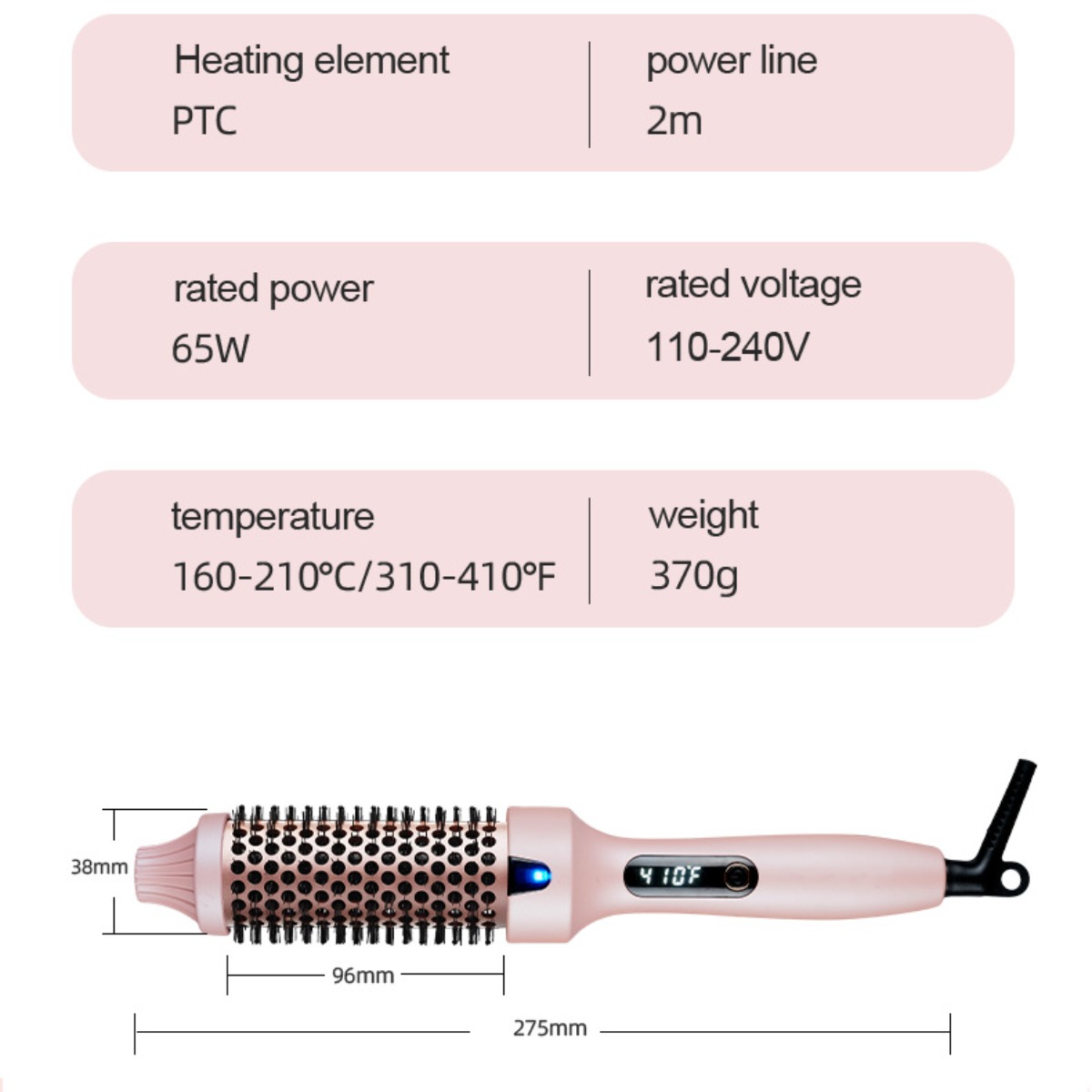 Ceramic Hot Brush Hair Styling Volumizer, Root Lift & Smoothing Tool for Fine Thin Hair, Easy to Use