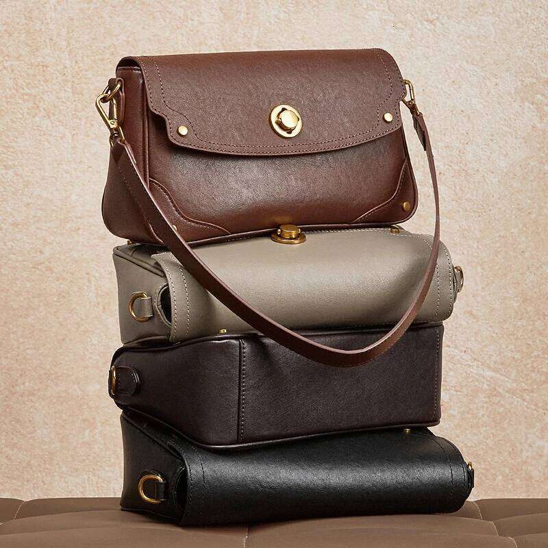 Toptrends Cowhide Genuine Leather Underarm Shoulder Bags For Women Luxury Crossbody Satchel Flap Ladies Handbags tote bag Xiu Lai Si