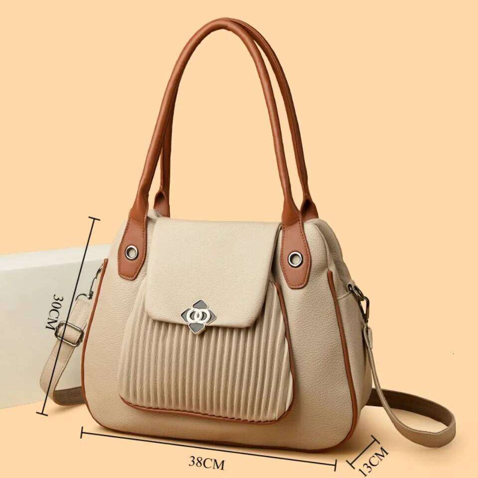 Genuine Brand Top Quality PU Leather For Women Top-Handle Bags Ladies Casual Tote Shoulder Crossbody Bag shoulder bag 2 Layers Xiu Lai Si