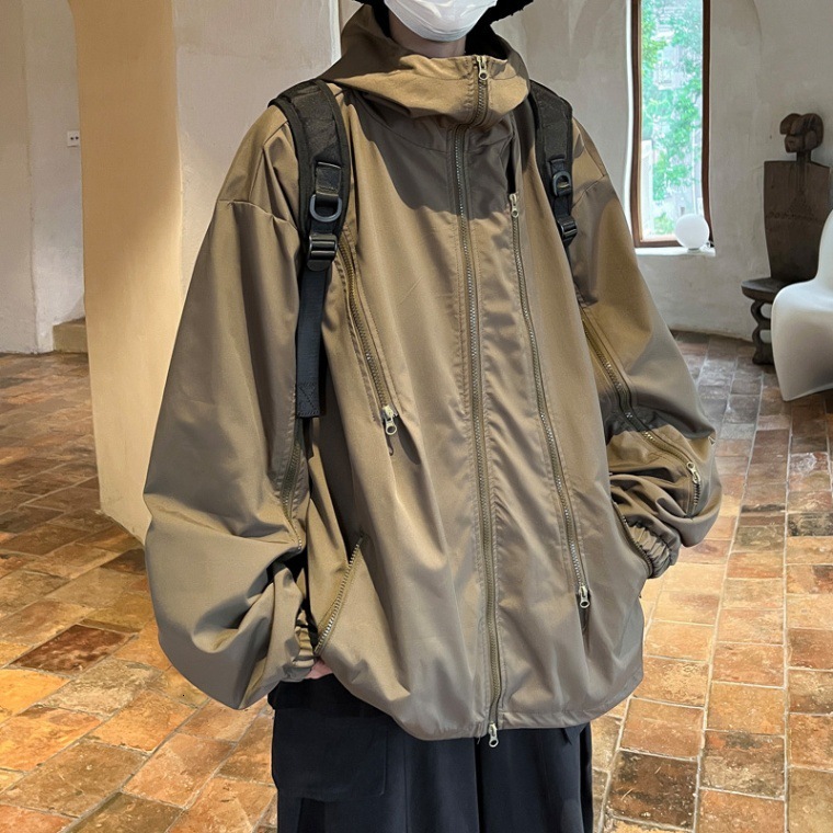 Roland Tiger Outdoor Hooded Jacket Unisex Coat Men's Spring Autumn Versatile Casual Loose Sports Jacket Men's Clothing