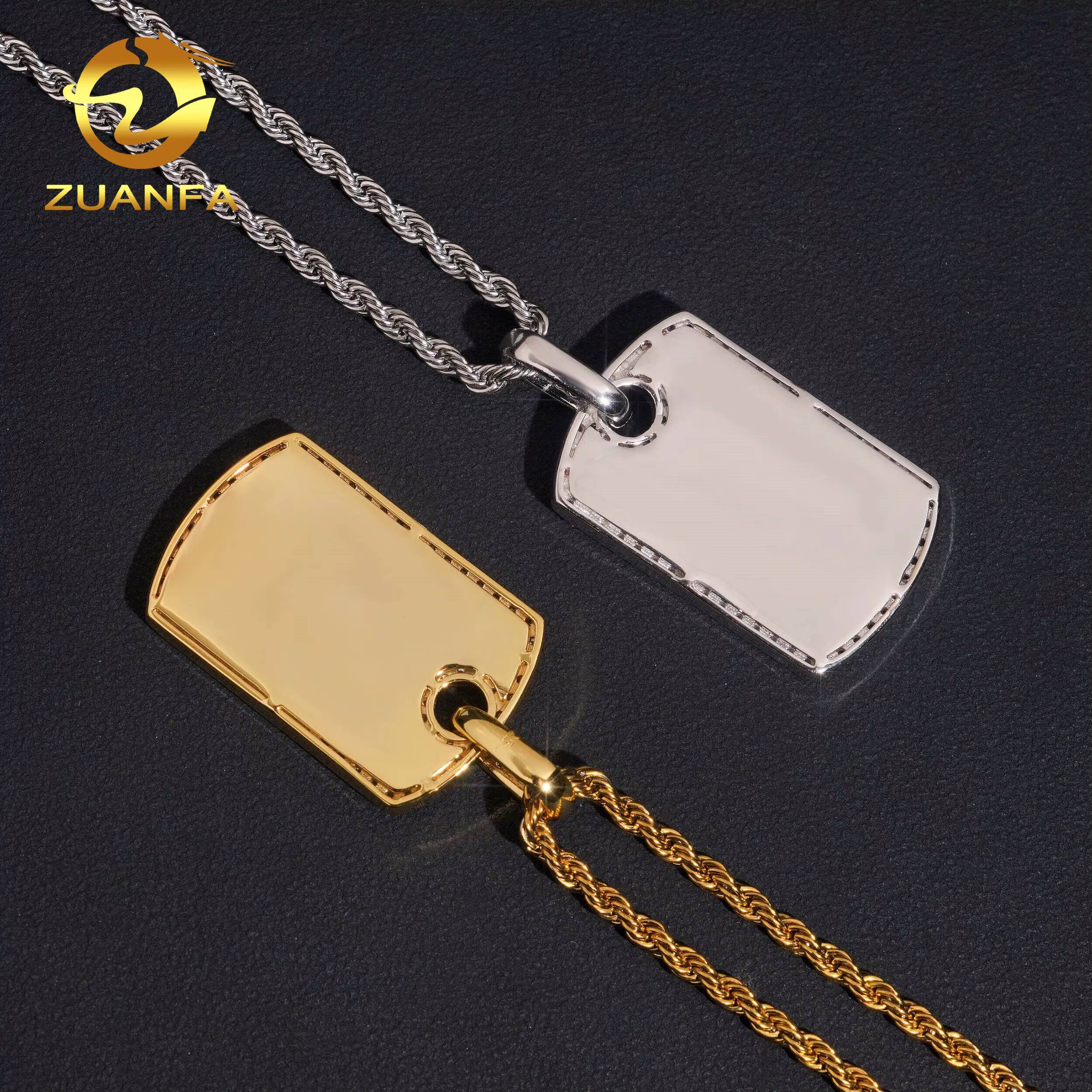 USA Stock 925 Solid Silver Moisssanite Tag Cross Pendant Hip Hop Jewelry Iced Out Moissanite Pendant Pass Diamond Tester