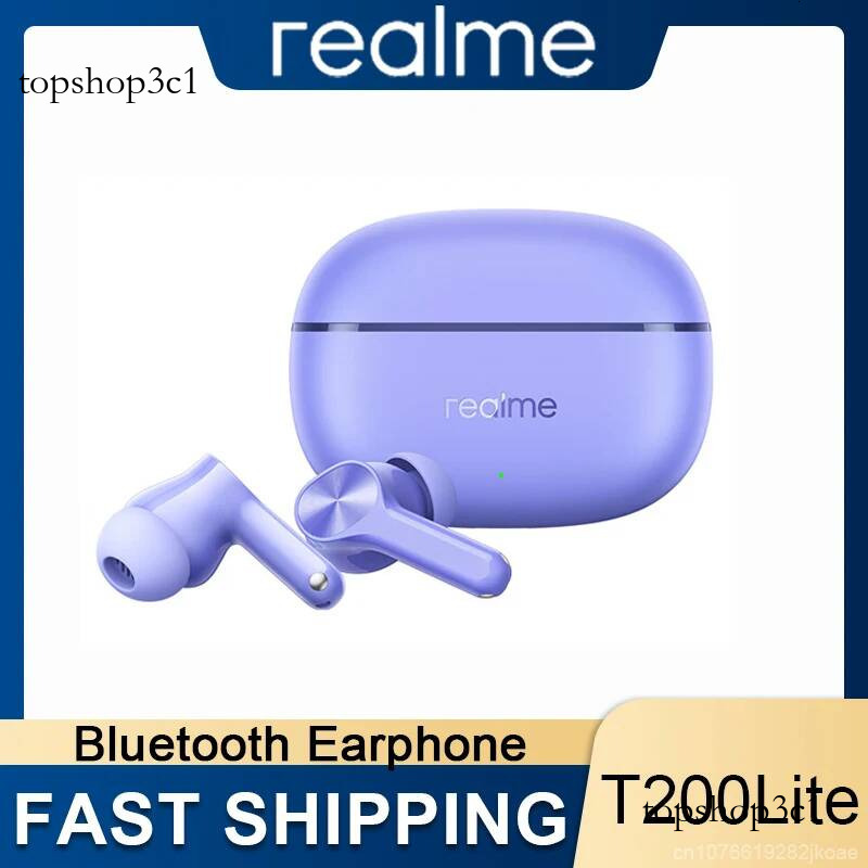 Realme Buds T200 Lite True Wireless Earphone AI Call Noise Reduction Headset Bluetooth 5.4 HiFi Stereo Cycling Headphones 600mAh