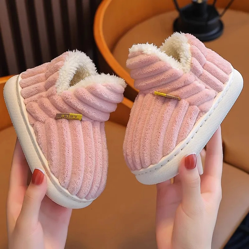 Cotton Shoes Childrens Cotton Slippers Winter Warm Bag Home Parent-child Thick Soled Baby 251218