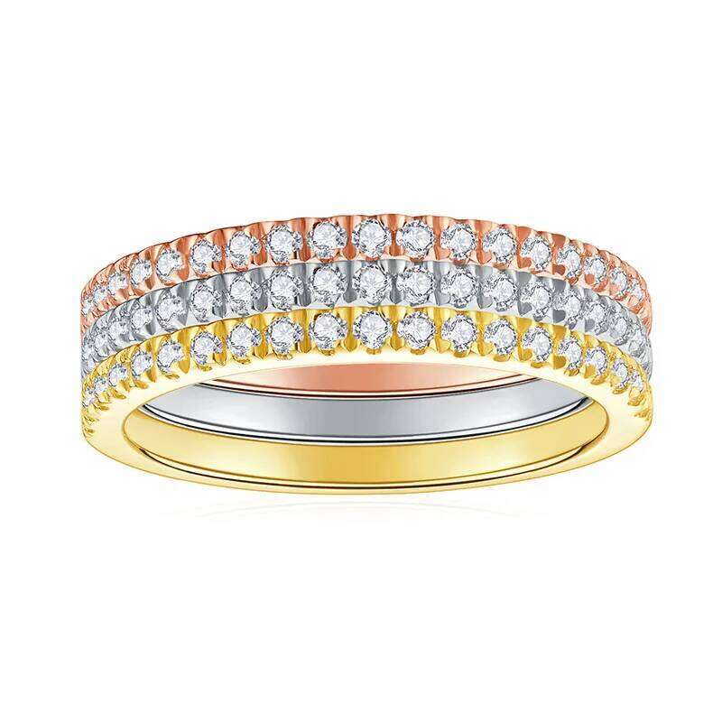 D Color Moissanite Ring For Women 925 Sterling Silver with White Gold Plated Lab Diamond Engagement Wedding Band Jewelry 8dd