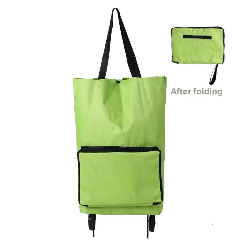 Foldable Square Oxford Cloth Shopping Cart Bag with Wheels Vegetable Buying Car Trolley Bag Durable Market Research Bag 251225