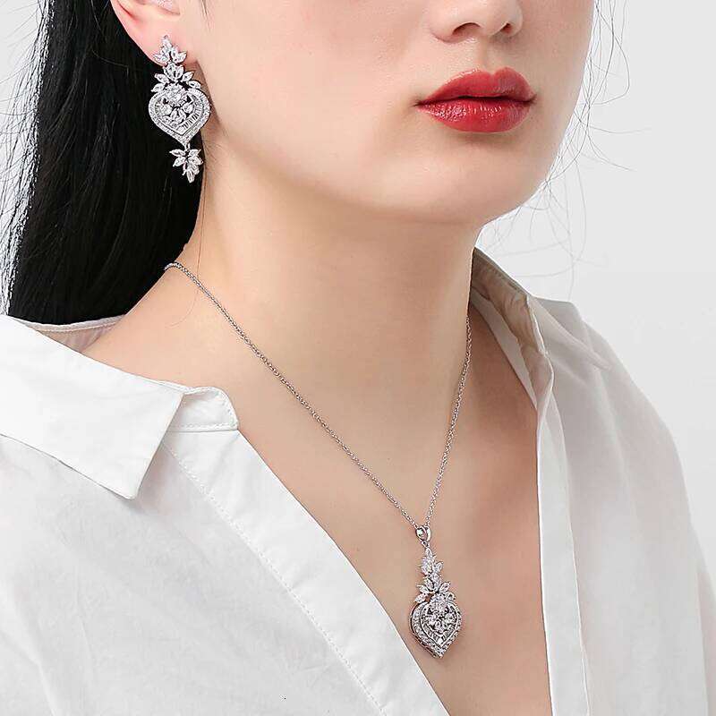 Luxury Big Clear Zircon Long Dangle Earrings Exquisite Shiny CZ Bridal Earring for Women Wedding Jewelry