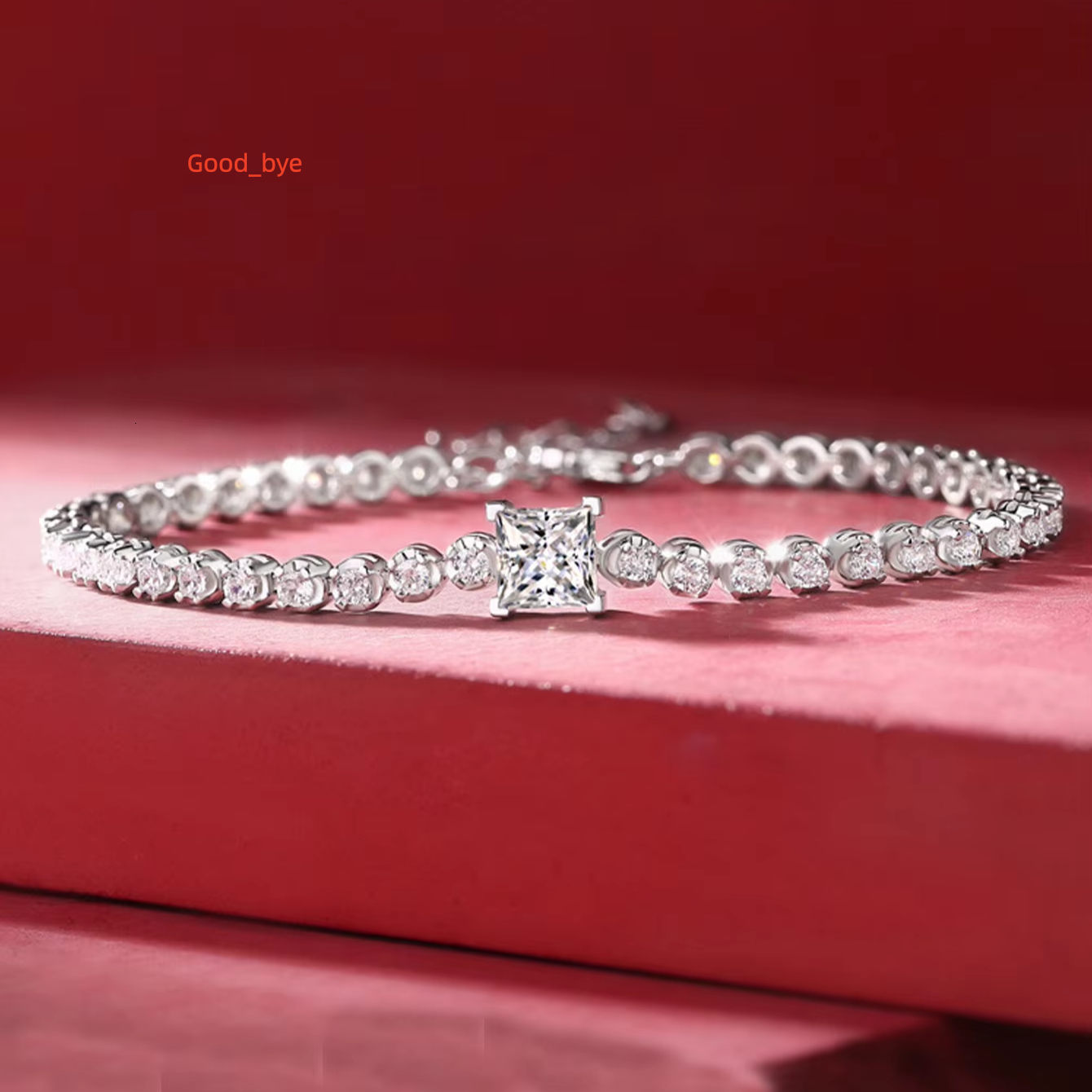 Vintage Round Brilliant Cut Moissanite Tennis Bracelet for Women 925 Silver Wedding Party Jewelry Elegant Bangles
