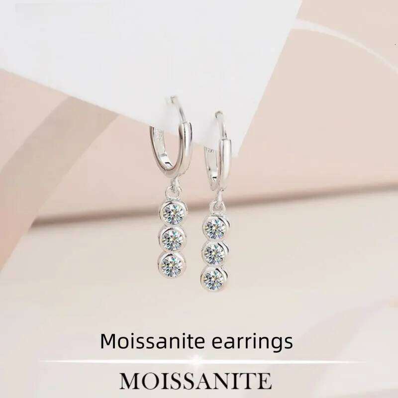 0.6ct D Color Moissanite Stud Earrings Round Cut Lab Created Diamond 925 Sterling Silver Bridal Jewelry For Women Gifts 128