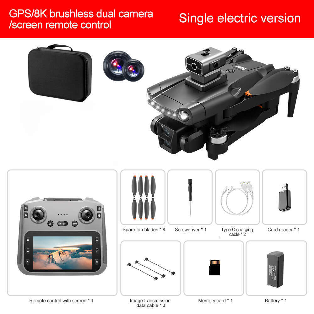 V198max Drone 8K Profesional FPV Brushless Laser Obstacle Avoidance Aerial Optical Foldable Quadcopter Mini 4K Dron SANNAING