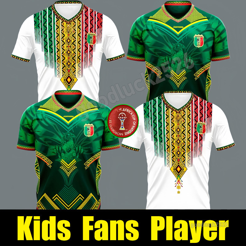 2025 2026 Mali Africa Cup Soccer Jerseys BISSOUMA 25 26 SANGARE D.NENE TOURE SINAYOKO CAMARA HAIDARA Home White Away GREEN Football Shirts men kit fans Player Uniforms