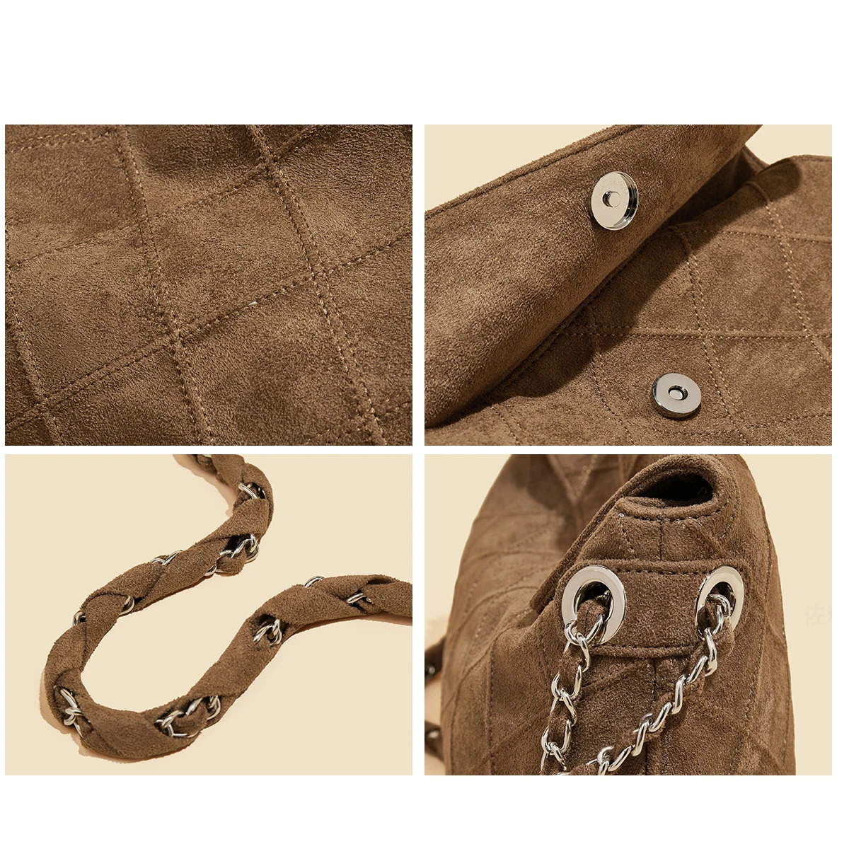 Large Capacity Womens Shoulder Bag Autumn Winter Retro Ladies Handbag Messenger Purse Commuting Bucket Bag 251225