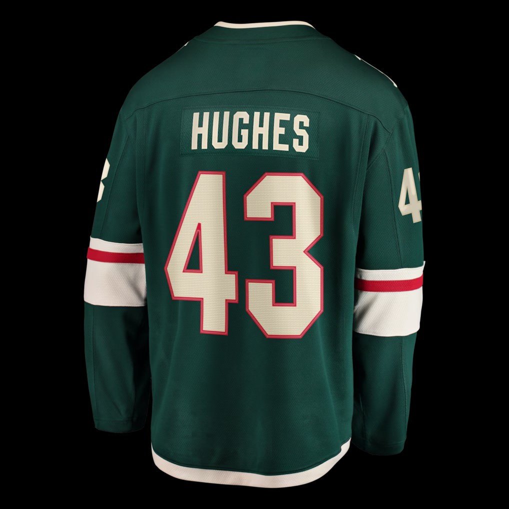 Hockey Jerseys Wild Quinn Hughes 43 Jersey Green 25th White Color Size S-XXXL Stitched Men's Jersey Fanatic