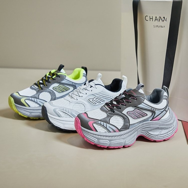 2025 Designer Fashion Korean Edition Women's Sports Running Shoes, Casual Shoes, Thick soled Height Increase