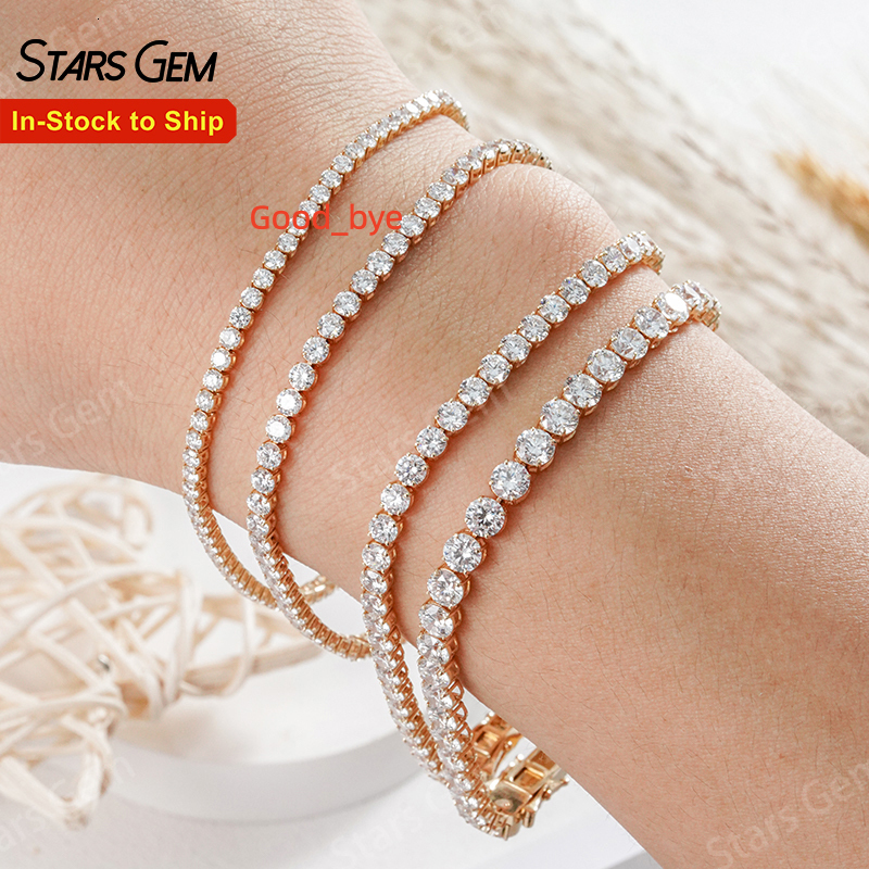 Lab Diamond Tennis Bracelet 10K Gold Lab Diamond Jewelry Lab Grown Tennis Diamond Bracelet Ready to Ship