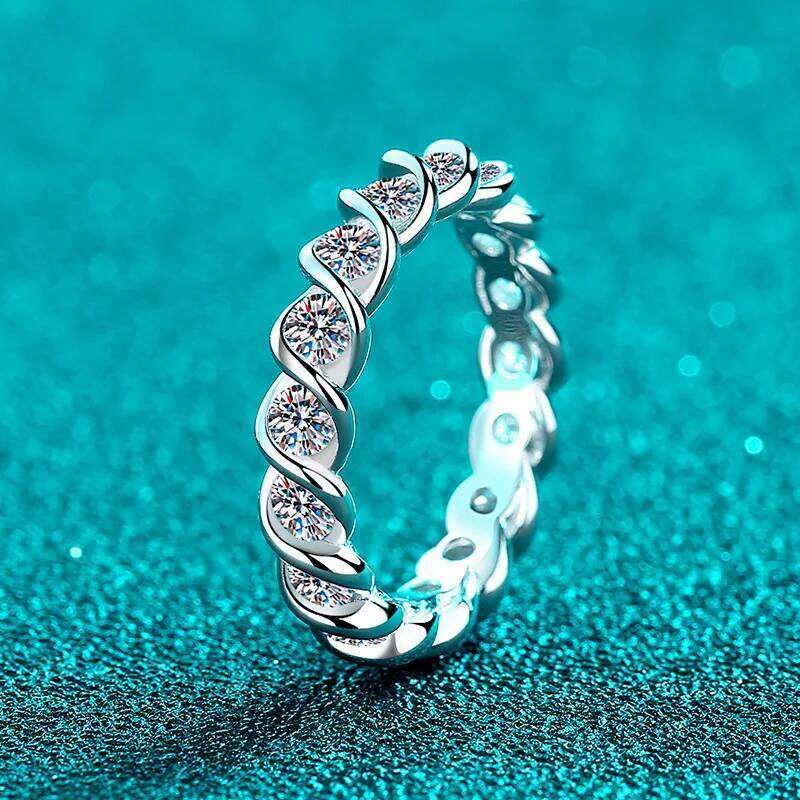 1.7ct D Color Moissanite Engagement Ring for Women 925 Sterling Silver Gold Plated Solitaire Rings Wholesale 0cb