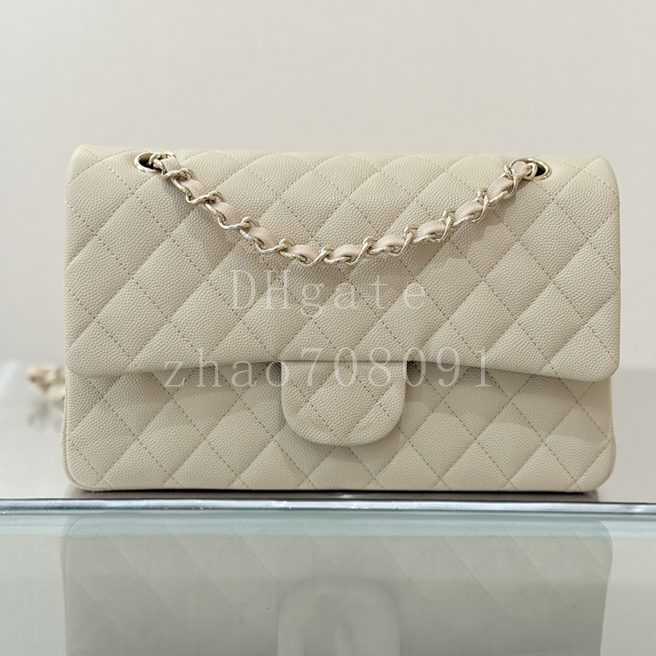 Grained Shiny Calfskin Flap bag Handbag Medium 25.5cm Designer Shoulder Bag Luxury Crossbody Bag Mirror quality With box CA0112B