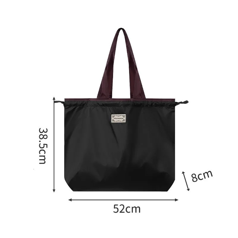 1/2pcs Foldable Drawstring Storage Bag Portable Shopping Bag Drawstring Tote Bag Home Storage Bag 251225