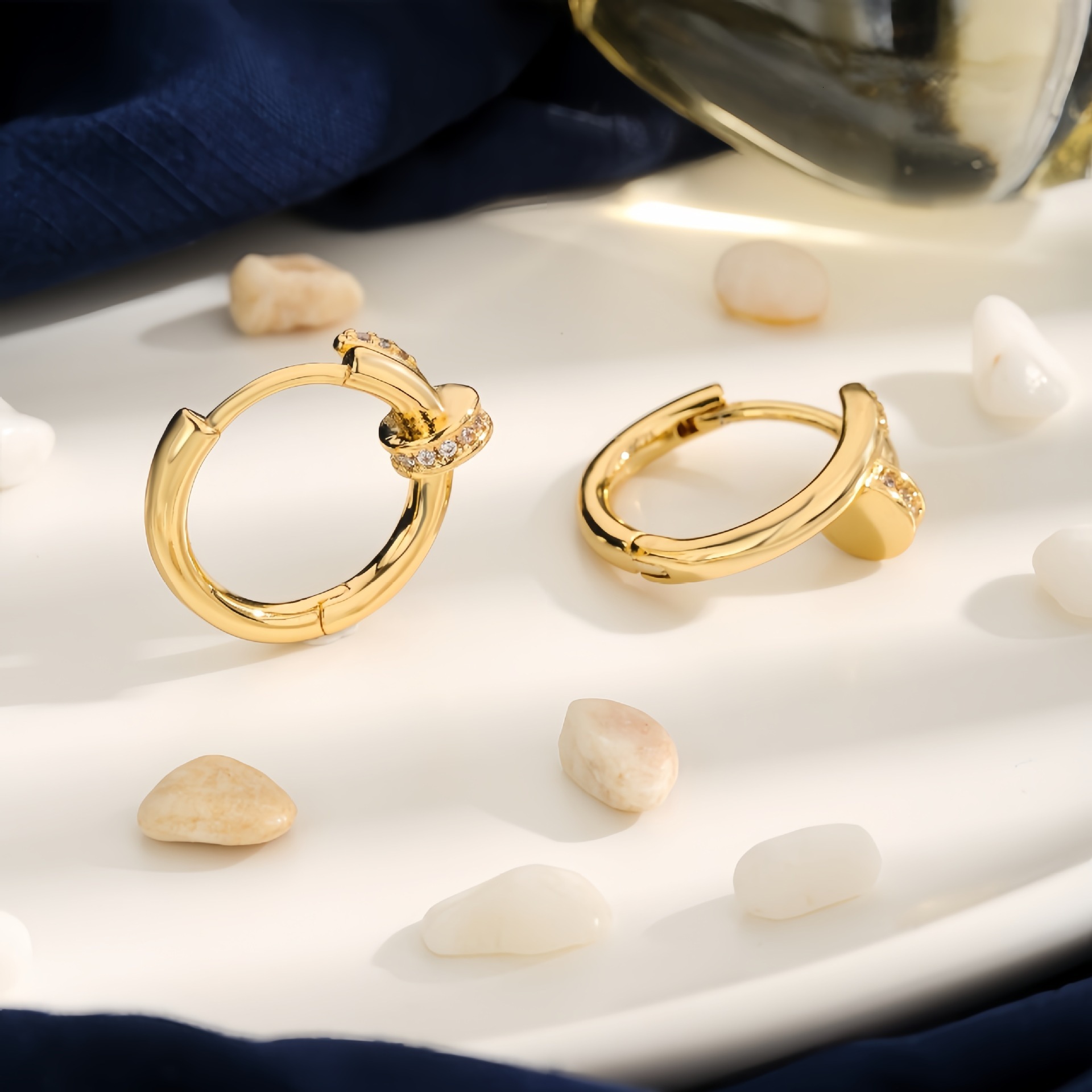 Luxury Creative Design Fashion Jewelry Korean Niche Design Sense Personality Stud Simple Earrings Elegant Light Luxury Versatile Earrings Women's