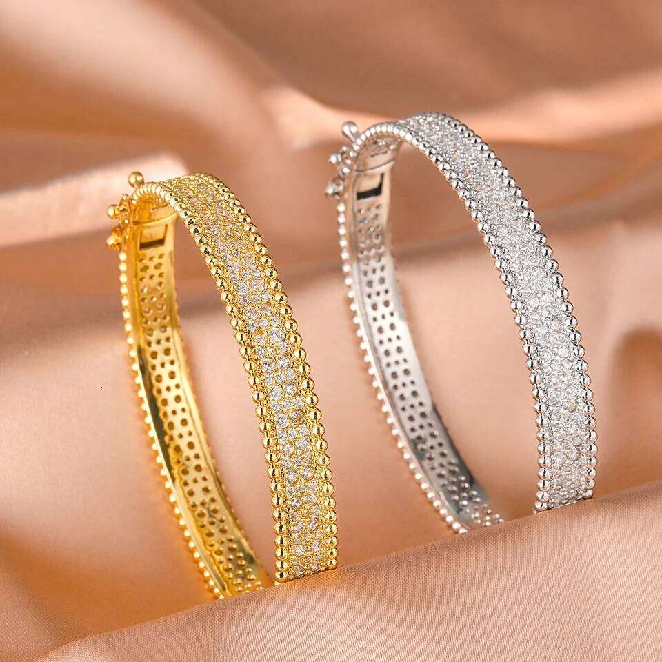 ZAKOL New Arrival Luxury Buling Micro-intact Zircon Wide Bracelet for Women Exquisite 18K Gold Plated Wedding Jewelry