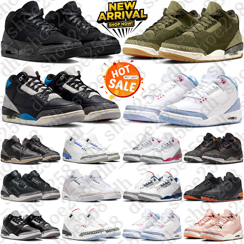 Free Shipping Designer Basketball 3 3s Shoes sneakers for mens womens Black Cat Cement trainers Sports runners top