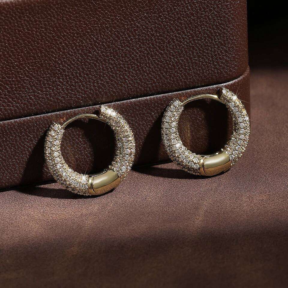 ZAKOL Fashion Buling Micropaved Zirconia Hoop Earrings for Women Luxury AAA CZ Party Jewelry Accessories Gift