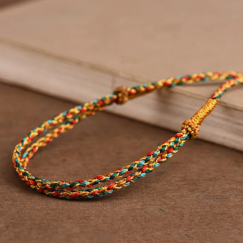 Tibetan-style Hand-woven Necklaces Beeswax Cultural Play Amulets Thangka Ropes Hand-woven Pendant Ropes Ethnic Style Ornaments 251223