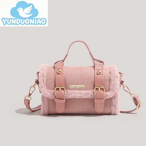 Fashion handbag new plush small square bag shoulder bag fashion tote bag trendy women's bag