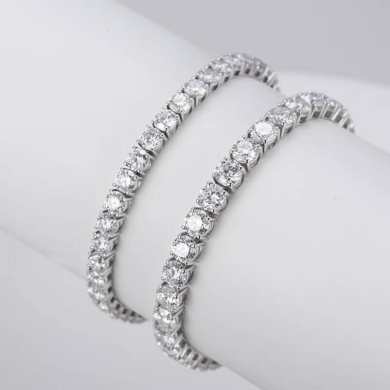 MSB-584 Custom Factory Moissanite 3mm Round Brilliant Cut D VVS Diamond Tennis Bracelet
