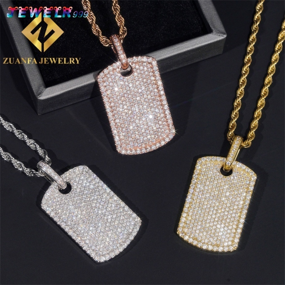 2026 New Arrival Hip Hop Pass Diamond Tester Iced Out Fire Jewelry 925 Sterling Silver Fashion Pendant Necklaces Charms for Men