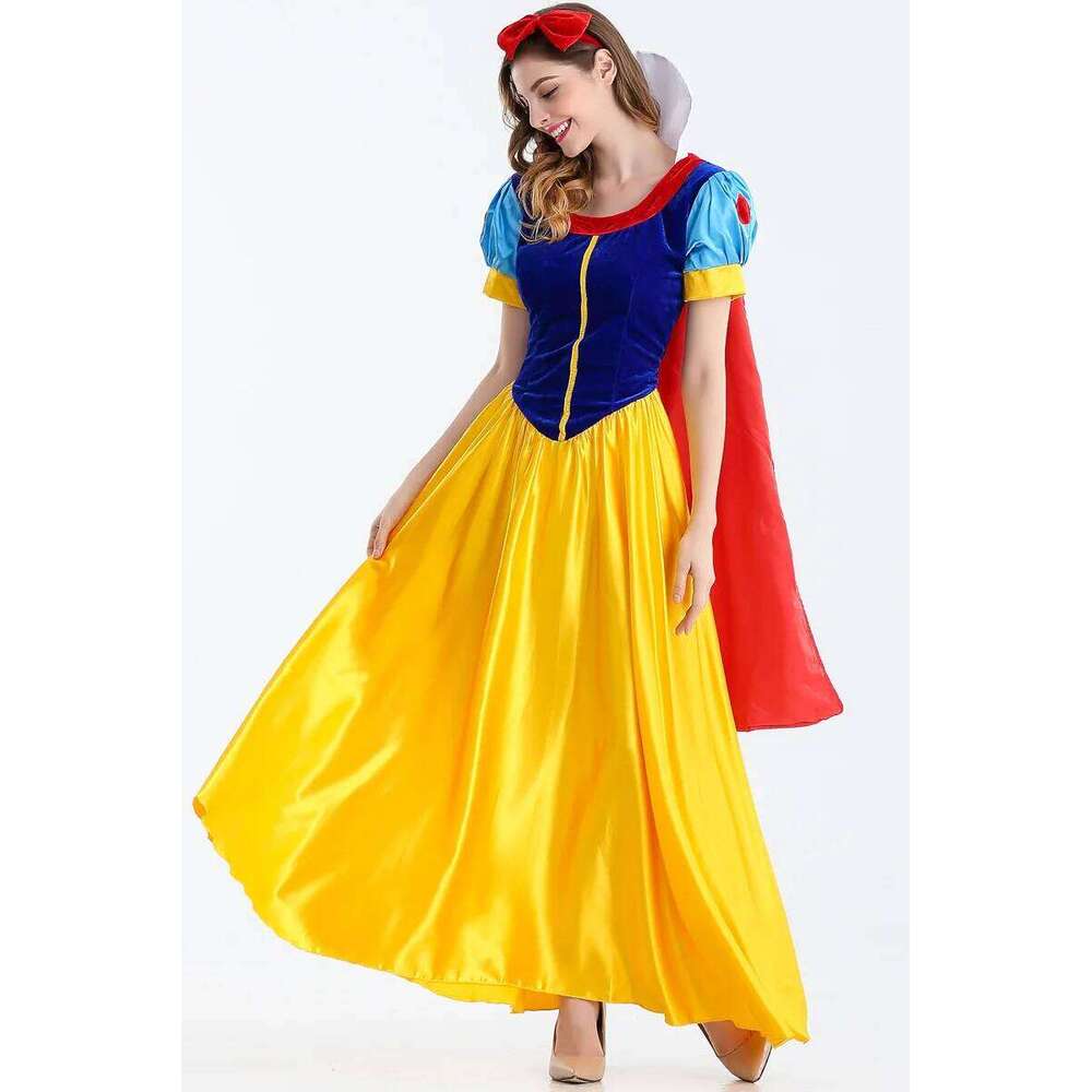 Halloween Party Costume Cosplay Plus Size Cartoon Snow White Girl Princess Dress Women Adult Clothing
