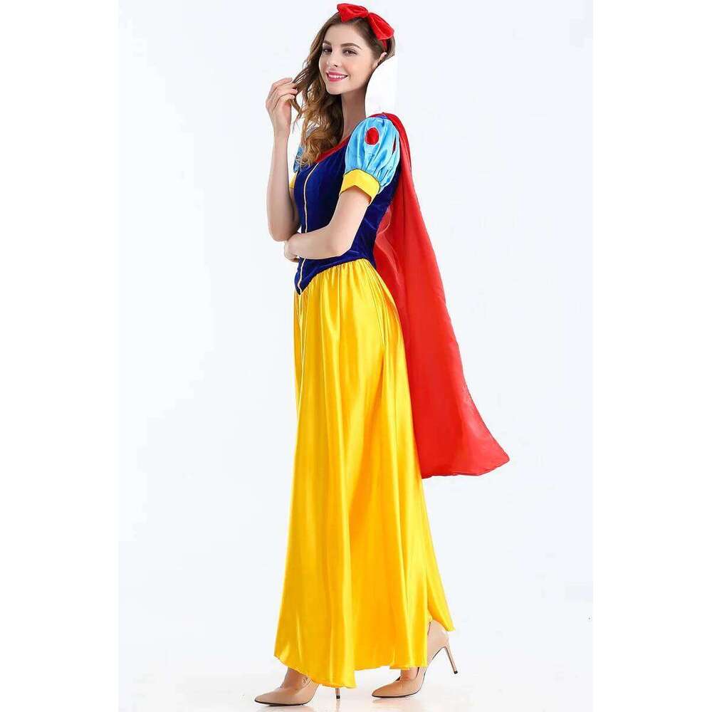 Halloween Party Costume Cosplay Plus Size Cartoon Snow White Girl Princess Dress Women Adult Clothing