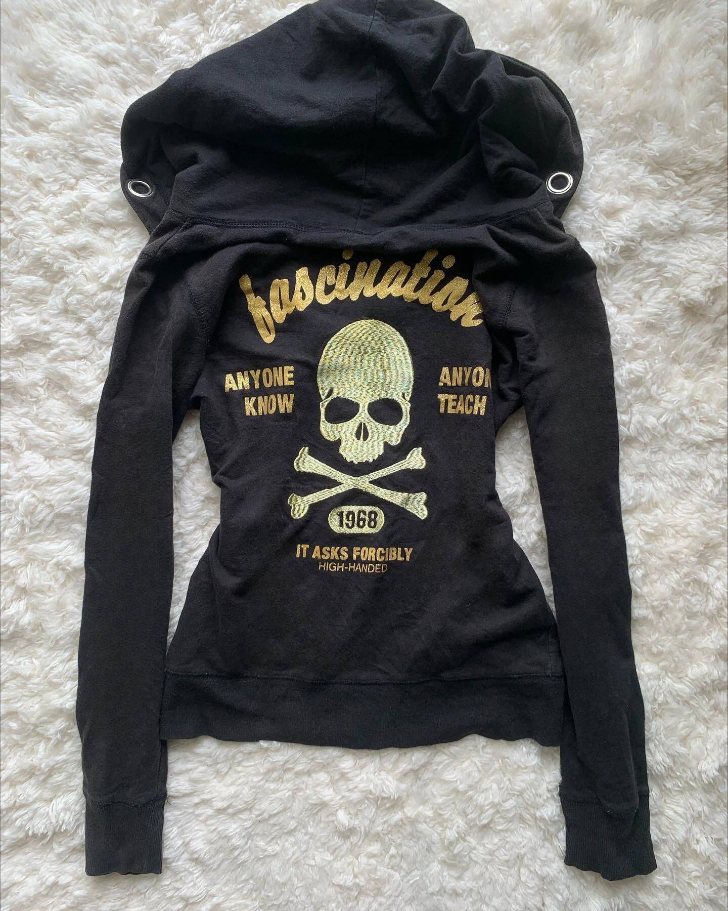 New Retro Y2k Zipper Sweatshirt for Women, Harajuku Sexy Sweatshirt, Skull Coat, Autumn Hooded Gothic Style Clothing
