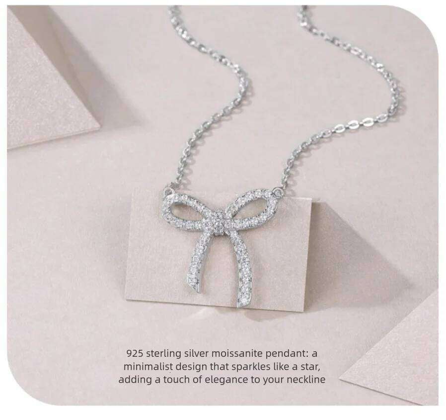 3mm Moissanite Woman Pendant Sier For Women Chains Party Bridal Fine Jewelry 925sterling Silver Necklace ca2